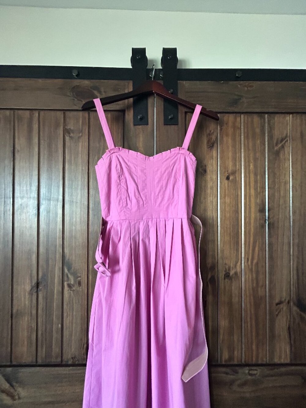 Zara Pink Belted Midi Dress - Picture 14 of 14